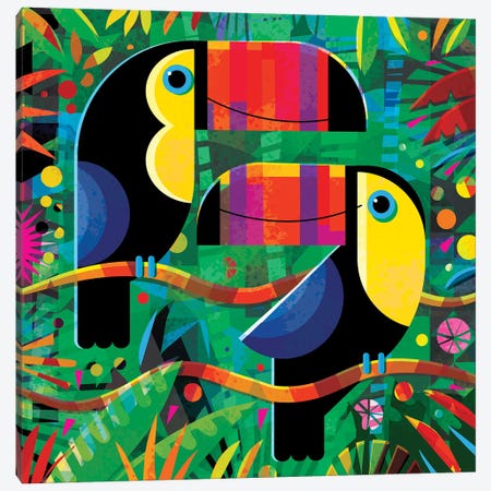 Toucans Canvas Print #GLS86} by Gareth Lucas Art Print