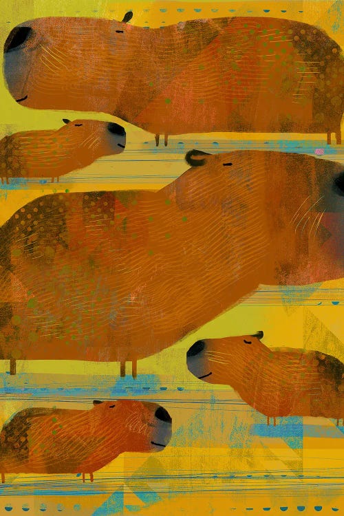 Capybaras by Gareth Lucas wall art