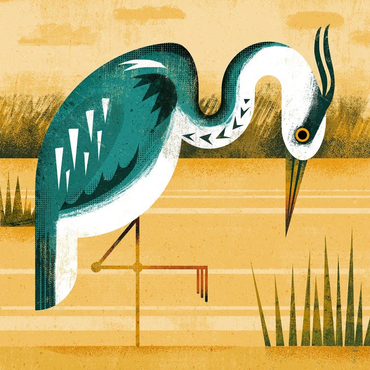 Heron by Gareth Lucas wall art