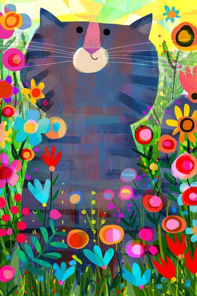 Summer Puss by Gareth Lucas metal wall art