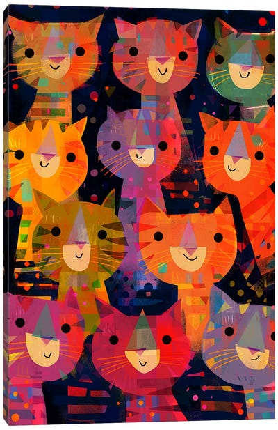 Tuesday Tats Canvas Art Print - Orange Cat Art