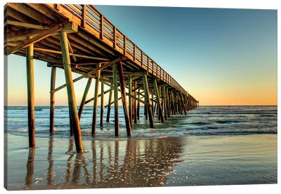 Pier to the Sea Canvas Art Print - Nautical Scenic Photography
