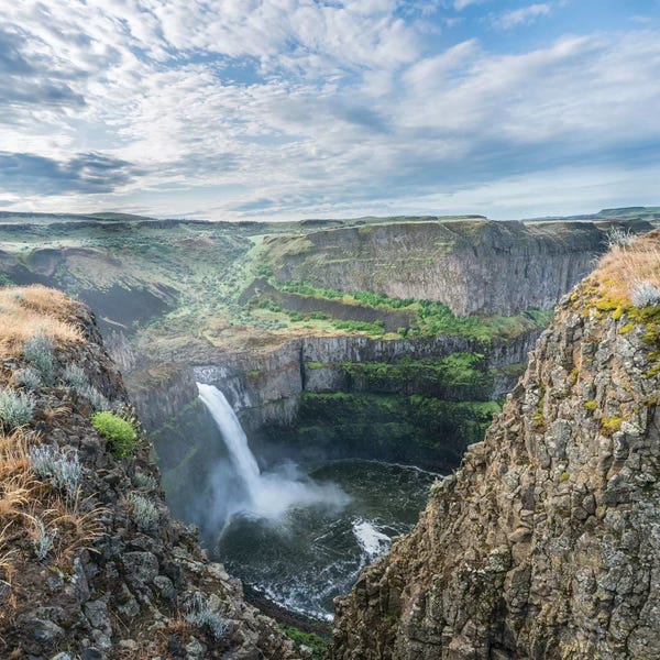 Washington: USA. Washington State. Palouse Falls in the spring, at Palouse Falls State Park. by Gary Luhm