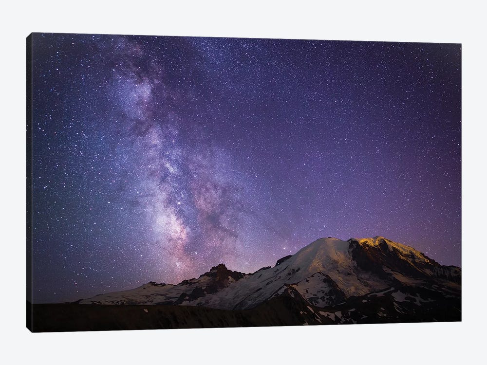 Milky Way As Seen From Mount Rainier, Mount Rainier National Park, Washington, USA 1-piece Canvas Art Print
