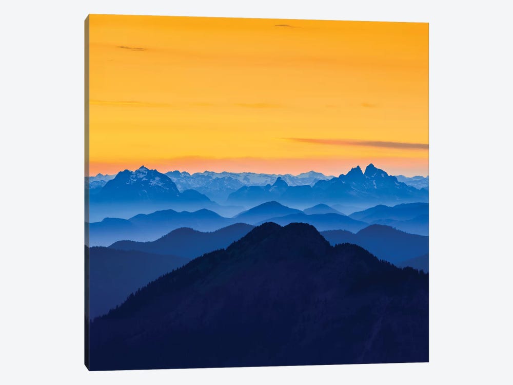 USA, Washington State. Skyline Divide in the North Cascades, Mt. Baker. by Gary Luhm 1-piece Canvas Print