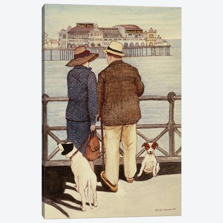 Looking Out To Sea Canvas Print #GLW6} by Gillian Lawson Canvas Art Print