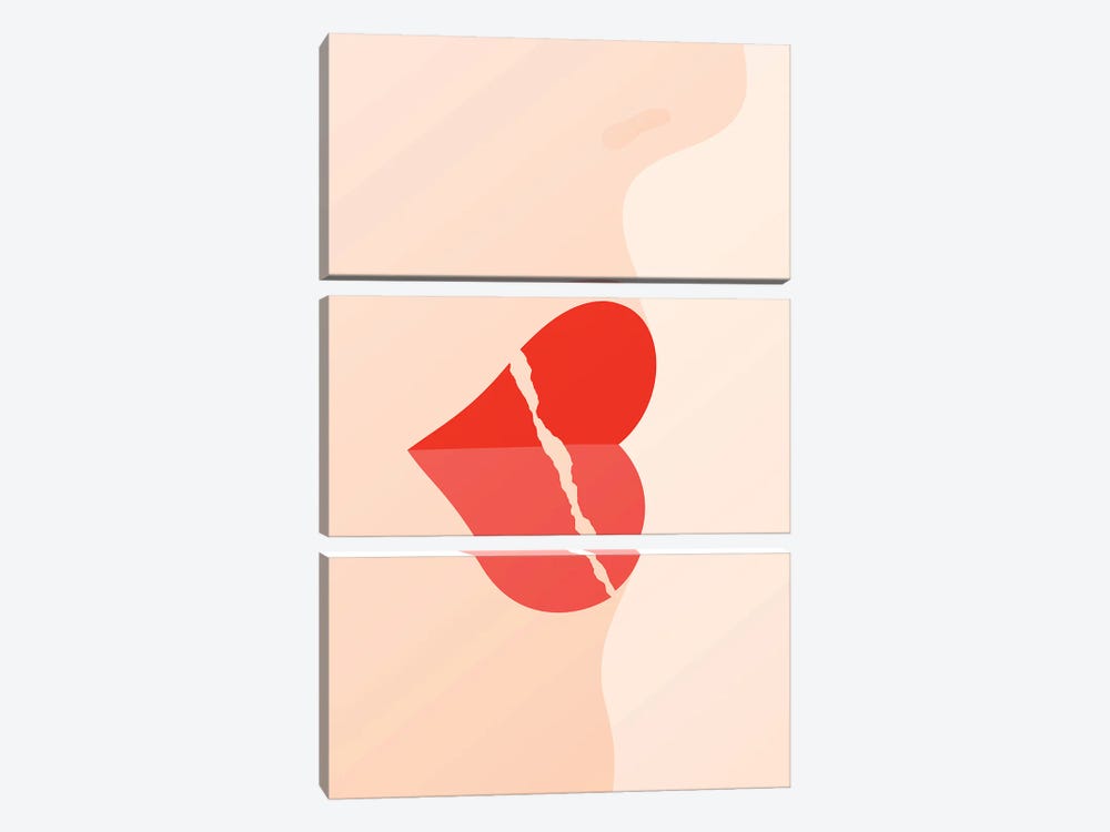 Lips by Greg Mably 3-piece Canvas Print