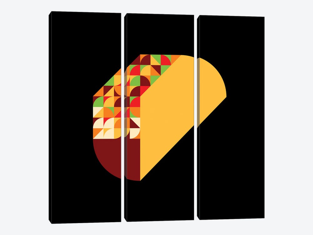 Taco by Greg Mably 3-piece Canvas Art Print