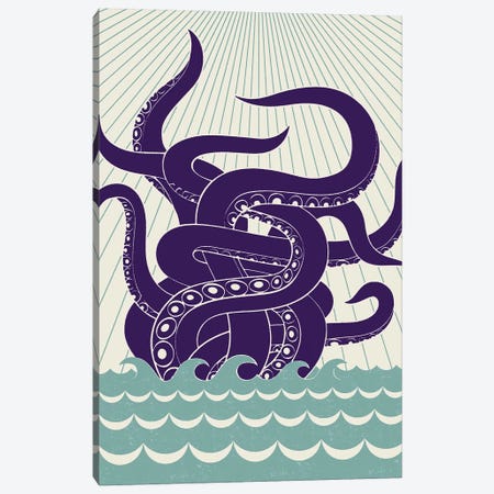 Sea Monster Canvas Print #GMA13} by Greg Mably Canvas Wall Art