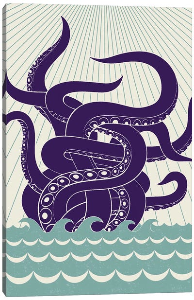 Sea Monster Canvas Art Print - Interior Designer & Architect