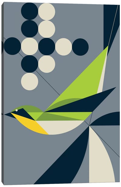 Warbler Canvas Art Print - Greg Mably