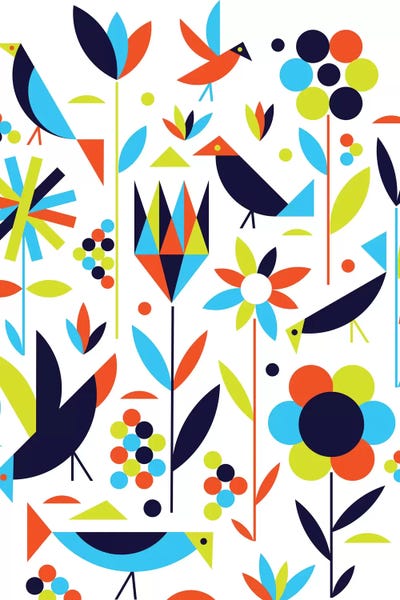 Birds & Flowers by Greg Mably art print
