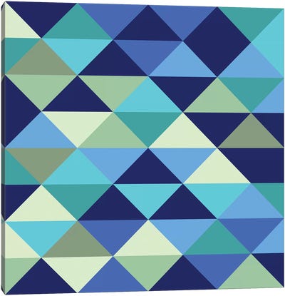 Crystal I (Ocean) Canvas Art Print - Geometric Pop