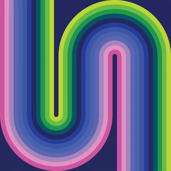 Indigo: Flow Neon I by Greg Mably
