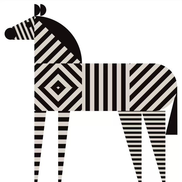 Mid-Century Modern Animals: Zebra Stripe by Greg Mably