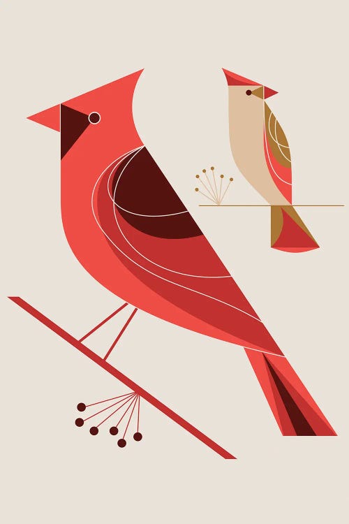 Cardinals by Greg Mably wall art