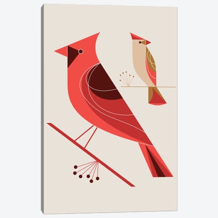 Cardinals Canvas Print #GMA97} by Greg Mably Art Print