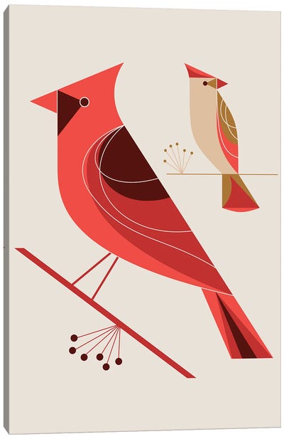 Cardinals Canvas Art Print - Greg Mably