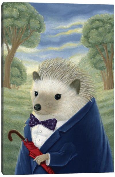 Wendell P Frizzmerantz Canvas Art Print - Hedgehogs