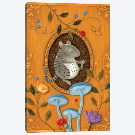Benji the Bengal Mouse Canvas Print #GMR7} by Gina Matarazzo Art Print