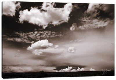 Clouds Over Tracks Canvas Art Print - Jenny Gummersall