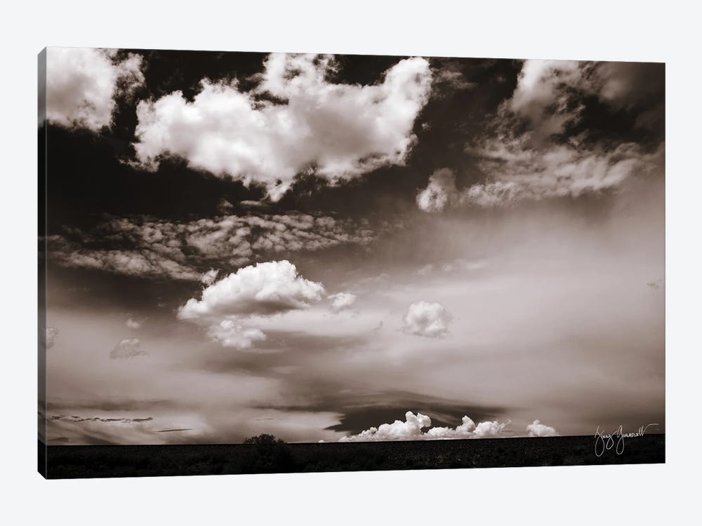 Clouds Over Tracks by Jenny Gummersall 1-piece Canvas Wall Art