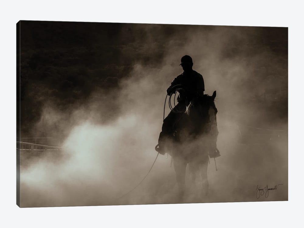 Cowboy-Rope-Dust by Jenny Gummersall 1-piece Canvas Art Print