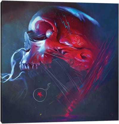 Star Skull Canvas Art Print - Gianluca Mattia