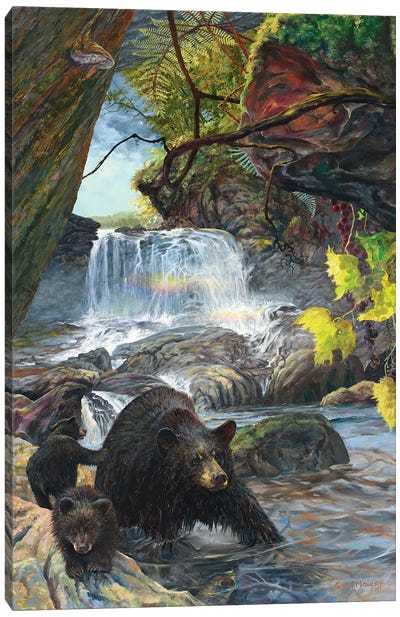 Simply Complex Canvas Art Print - Black Bear Art