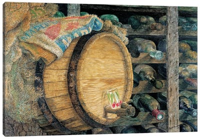 The Wine Cellar Canvas Art Print - Geoff Mowery