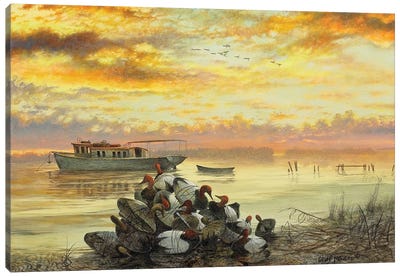 Evening On The Chesapeake Canvas Art Print - Fishing Art