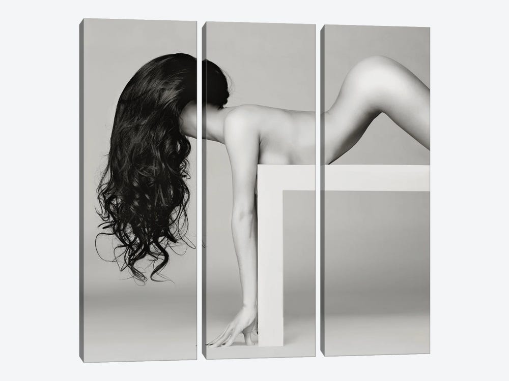 Naked Lady XXX by George Mayer 3-piece Canvas Print