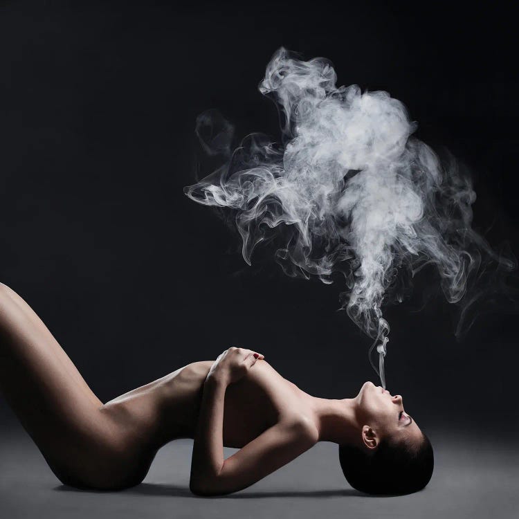 Smoking Lady II by George Mayer wall art
