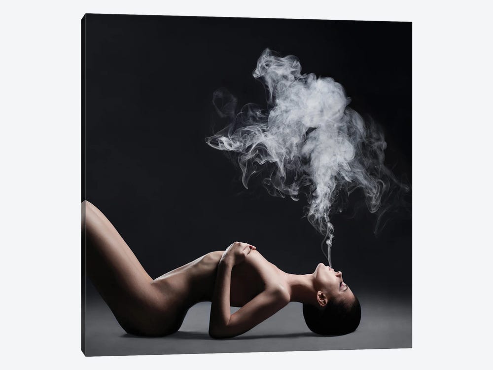 Smoking Lady II by George Mayer 1-piece Canvas Art