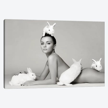 Follow The White Rabbit I Canvas Print #GMY129} by George Mayer Canvas Art