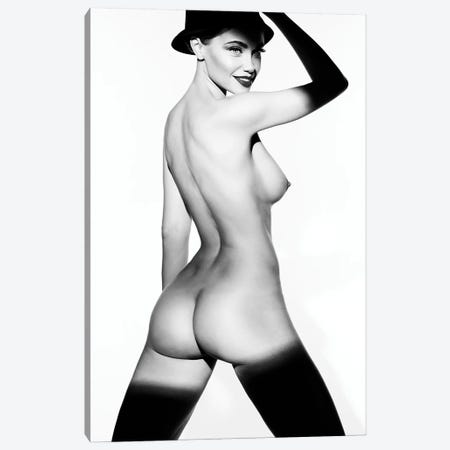 Nude Sexy Lady With Shadows On Her Body Canvas Print #GMY154} by George Mayer Canvas Wall Art
