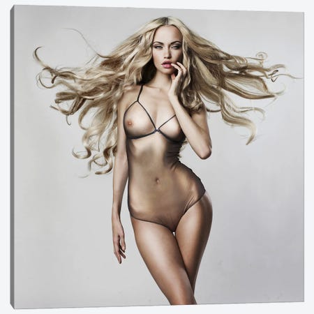 Art Portrait Of Nude Sexy Blonde Canvas Print #GMY156} by George Mayer Canvas Wall Art