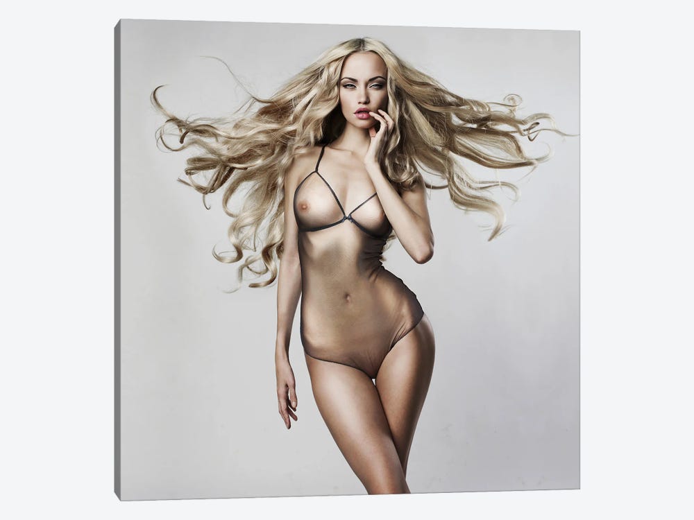 Art Portrait Of Nude Sexy Blonde by George Mayer 1-piece Canvas Wall Art