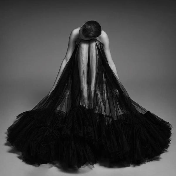 Beautiful Lady In Black Dress III