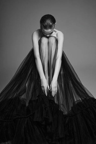 Beautiful Lady In Black Dress V
