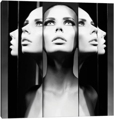 Portrait With The Mirrors Canvas Art Print - George Mayer
