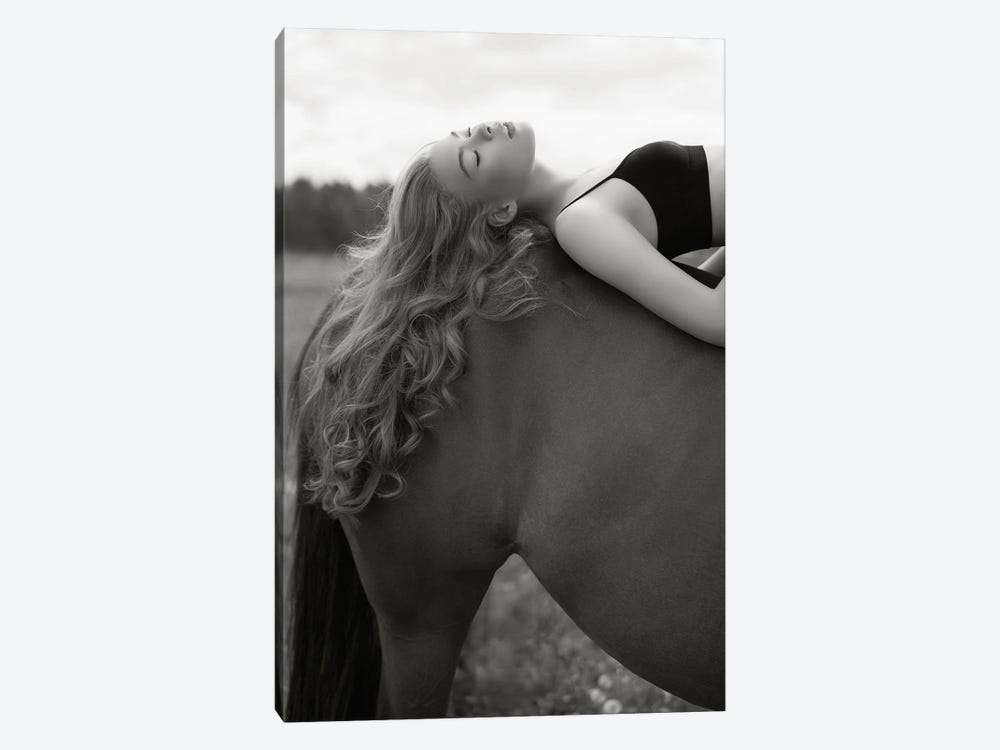 Mary And Her Horse by George Mayer 1-piece Canvas Art