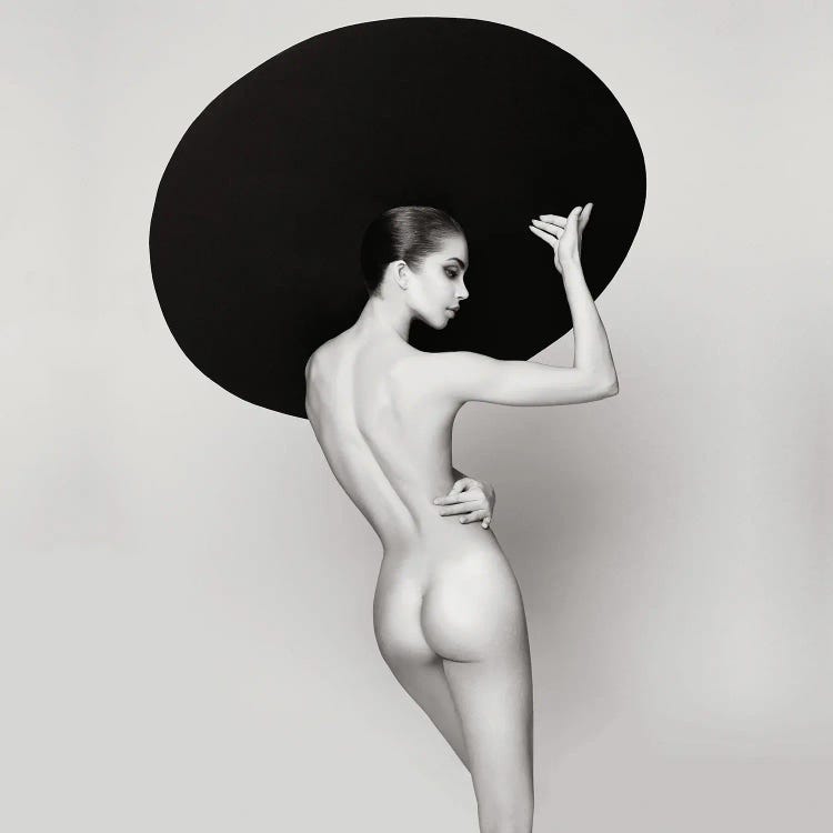 Nude Lady With Black Hat