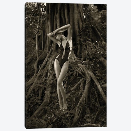 Lady In The Woods Canvas Print #GMY53} by George Mayer Canvas Artwork