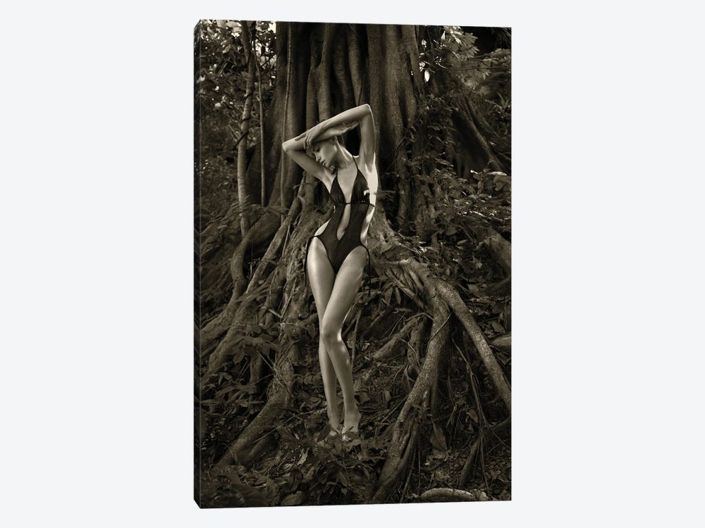 Lady In The Woods by George Mayer 1-piece Art Print