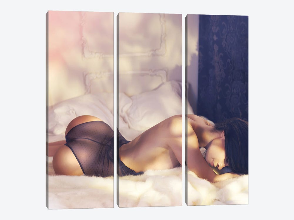 Lady In Bed II by George Mayer 3-piece Canvas Art