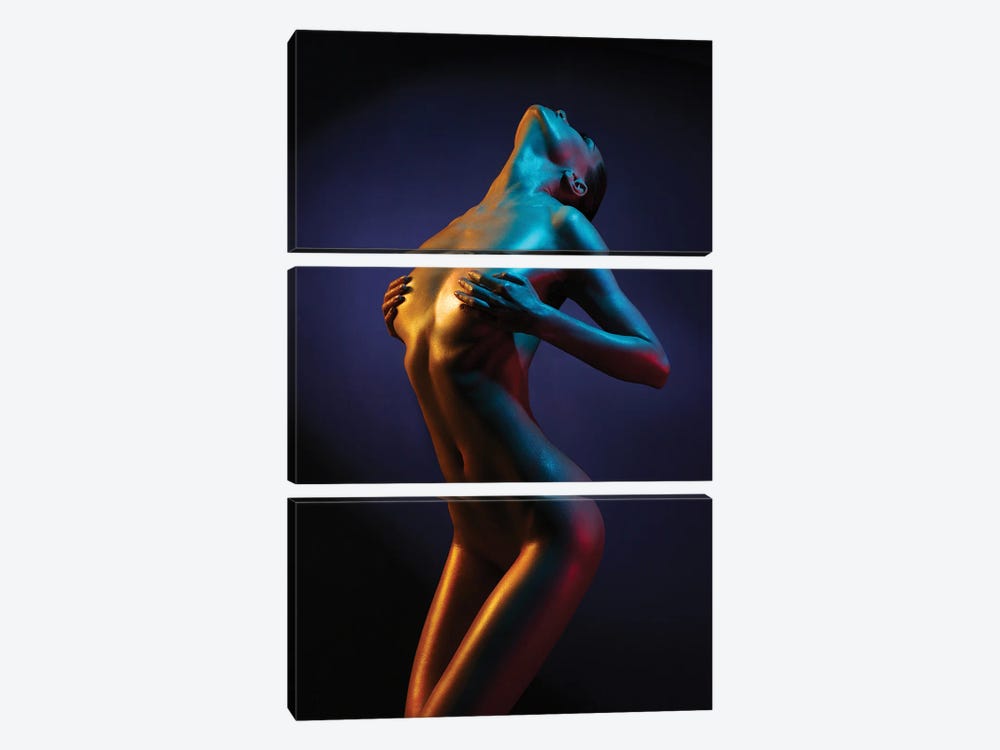 Colour Of The Night II by George Mayer 3-piece Canvas Wall Art