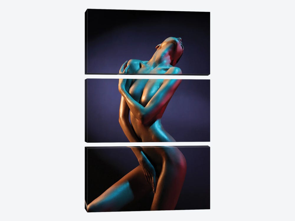 Color Of Night III by George Mayer 3-piece Canvas Art Print
