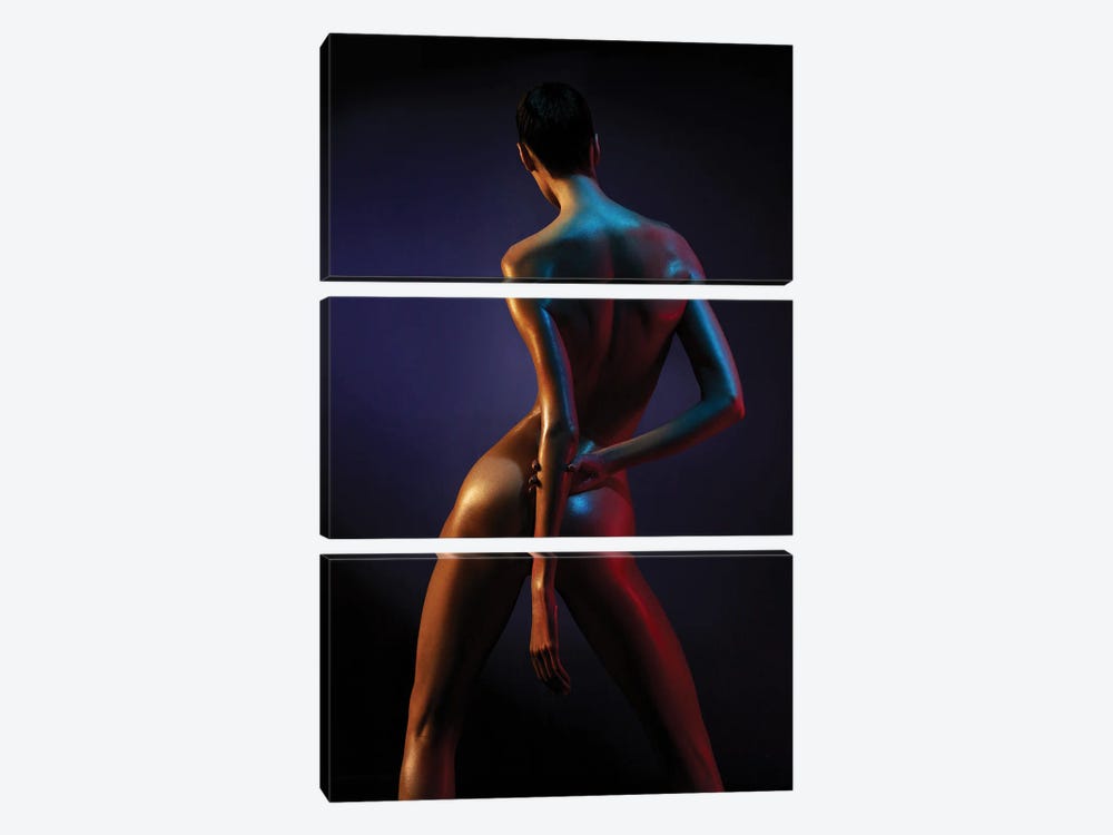 Color Of Night V by George Mayer 3-piece Canvas Art Print