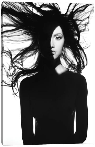 The Portrait With The Shadows Canvas Art Print - Fashion Photography